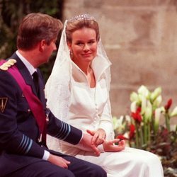 Felipe y Matilde de Bélgica el día de su boda