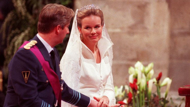 Felipe y Matilde de Bélgica el día de su boda