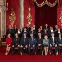 La Reina Isabel y el Príncipe Carlos con Pedro Sánchez, Donald Trump, Emmanuel Macron, Boris Johnson, Justin Trudeau y otros líderes de la OTAN