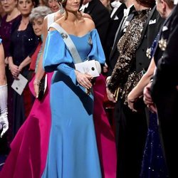 Sofia Hellqvist en la entrega de los premios Nobel 2019