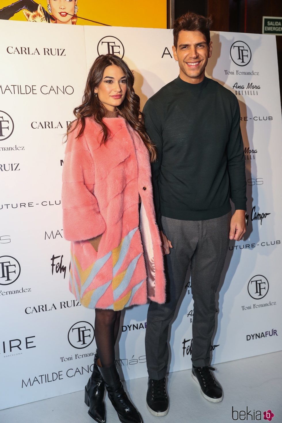 Estela Grande y Diego Matamoros en el desfile de la nueva colección de Tony Fernández