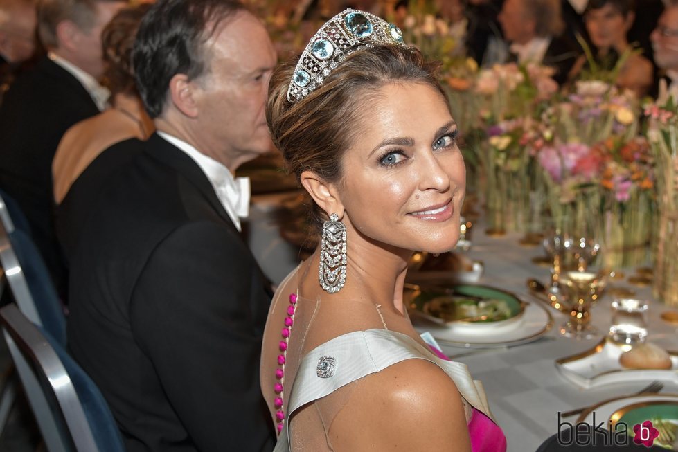 Magdalena de Suecia en la cena de los Nobel 2019