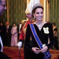 Kate Middleton en la recepción al cuerpo diplomático en el Palacio de Buckingham