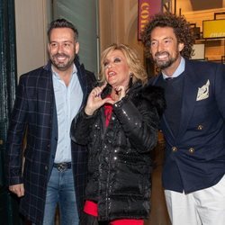 Kike Calleja, Lydia Lozano y José Antonio León en la cena de Navidad de 'Sálvame' 2019