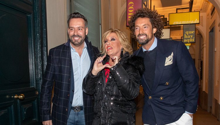 Kike Calleja, Lydia Lozano y José Antonio León en la cena de Navidad de 'Sálvame' 2019