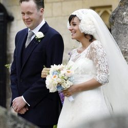 Lily Allen y Sam Cooper el día de su boda