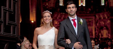 Boda de Raúl Albiol con su novia Alicia Roig