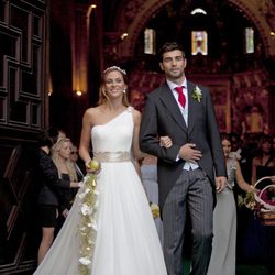 Boda de Raúl Albiol con su novia Alicia Roig