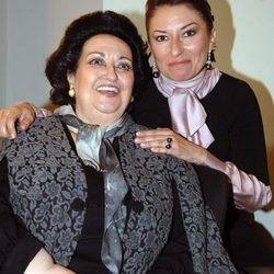 Montserrat Caballé y Montserrat Martí en el 50 aniversario del debut de Caballé