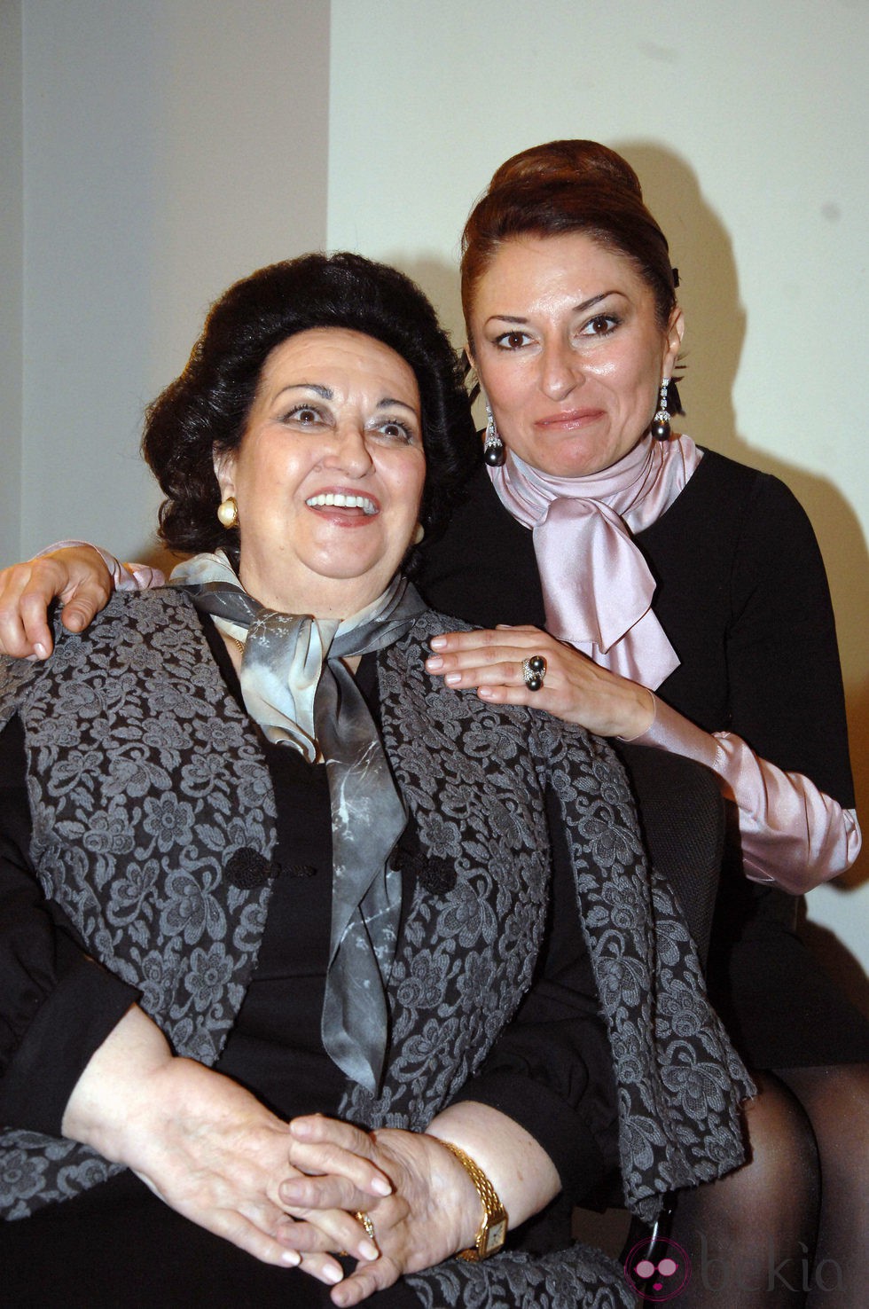 Montserrat Caballé y Montserrat Martí en el 50 aniversario del debut de Caballé