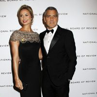 George Clooney y Stacy Keibler en los premios de la Sociedad Nacional de Críticos de Cine