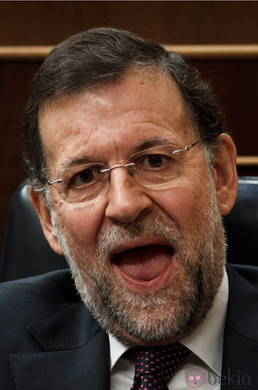 Mariano Rajoy con la boca abierta