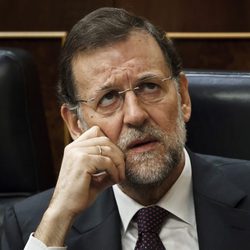 Mariano Rajoy mirando al cielo