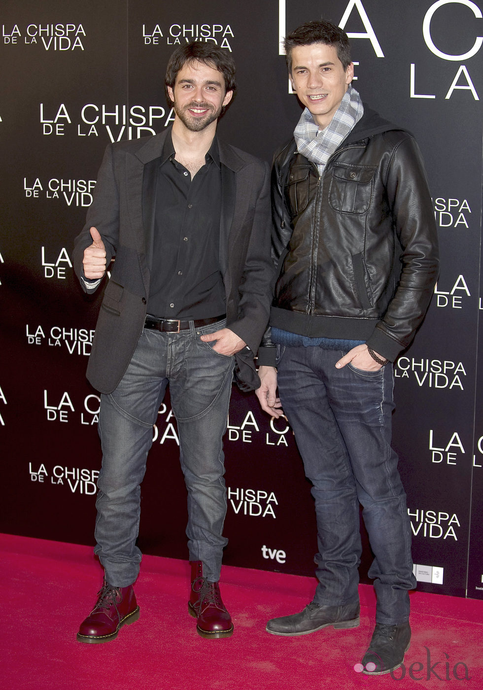 Alberto Amarilla y Marco Martínez en el estreno de 'La chispa de la vida'