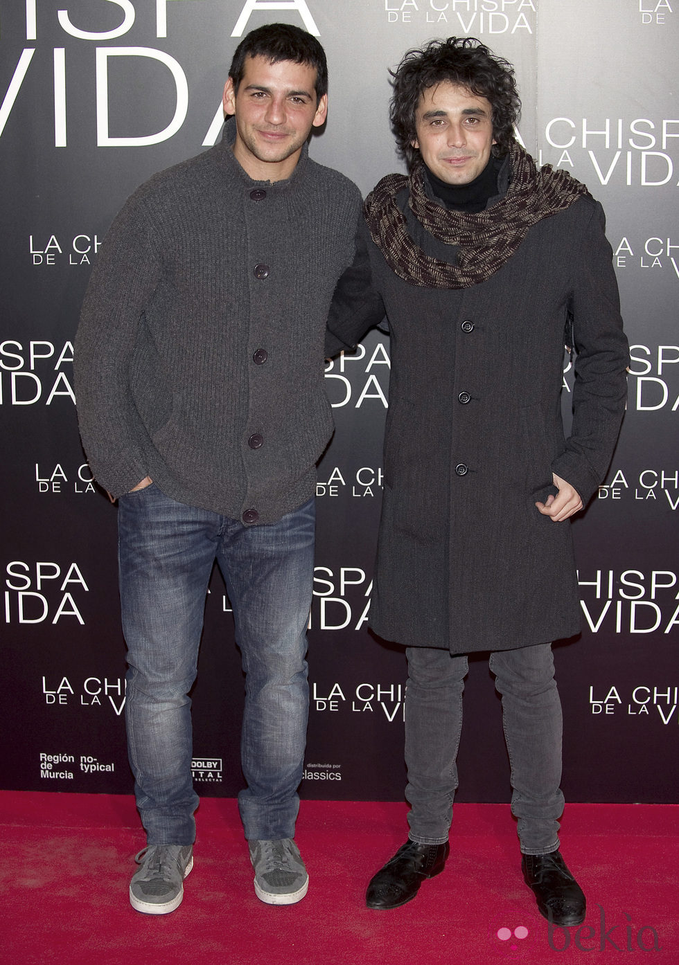 Fran Perea y Canco Rodríguez en el estreno de 'La chispa de la vida'