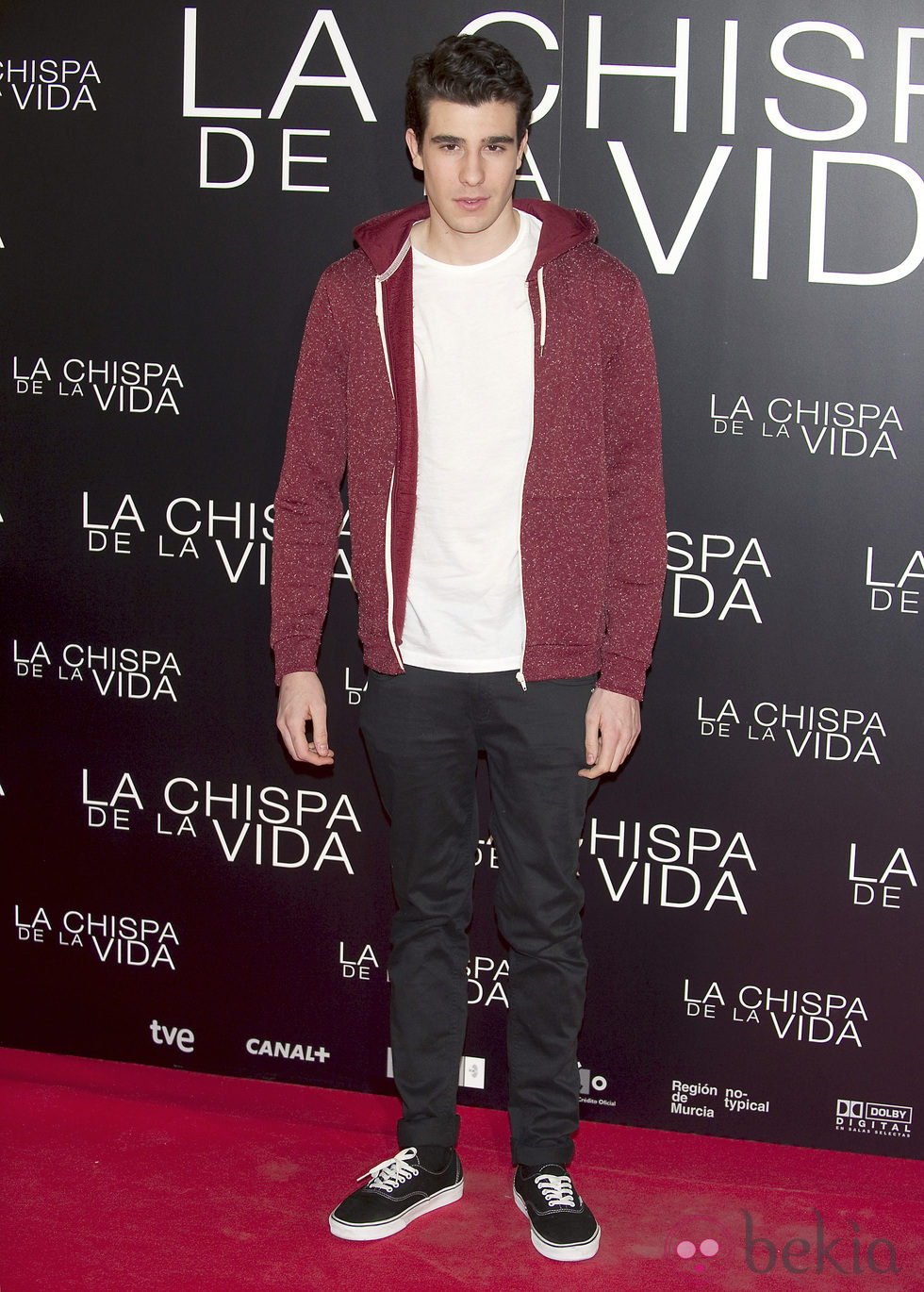 Javier Calvo en el estreno de 'La chispa de la vida'