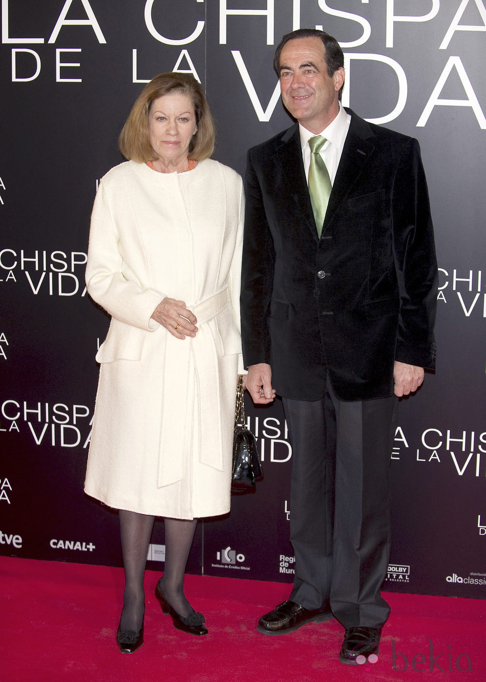 Natalia Figueroa y José Bono en el estreno de 'La chispa de la vida'