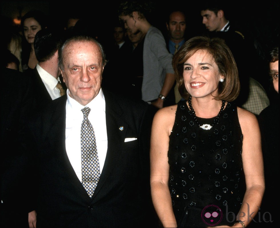 Manuel Fraga y Ana Botella en la Pasarela Cibeles de 1999