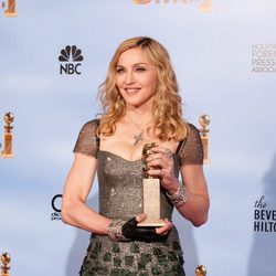 Madonna con su Globo de Oro 2012