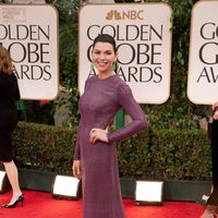 Julianna Margulies en la alfombra roja de los Globos de Oro 2012