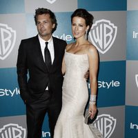 Len Wiseman y Kate Beckinsale en la fiesta organizada por Warner Bros tras los Globos de Oro 2012