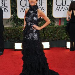 Giuliana Rancic en la alfombra roja de los Globos de Oro 2012