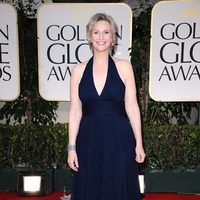 Jane Lynch en la alfombra roja de los Globos de Oro 2012