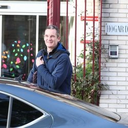 Iñaki Urdangarin llegando al Hogar Don Orione antes de su primer permiso carcelario