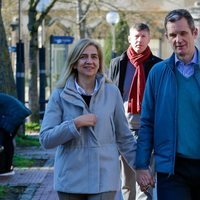 Iñaki Urdangarin y la Infanta Cristina acudiendo a misa en Vitoria el día de Navidad 2019