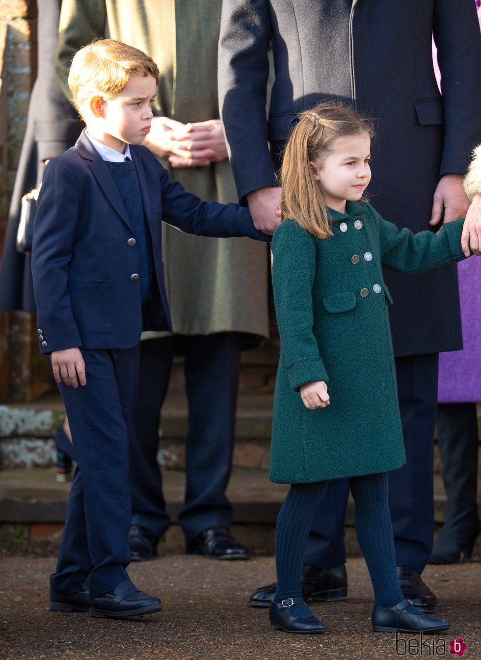 Los Príncipes Jorge y Carlota en la Misa de Navidad 2019