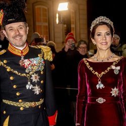 Los Príncipes Federico y Mary de Dinamarca en la recepción de Año Nuevo 2020