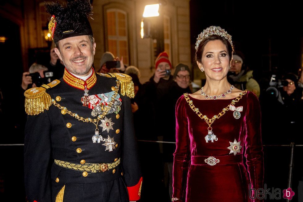 Los Príncipes Federico y Mary de Dinamarca en la recepción de Año Nuevo 2020