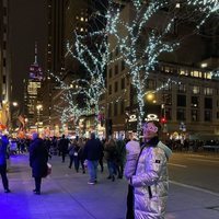 Laura Escanes con su hija Roma en Nueva York