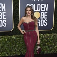 Sofía Vergara en la alfombra roja de los Globos de Oro 2020