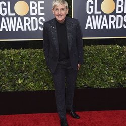 Ellen DeGeneres en la alfombra roja de los Globos de Oro 2020