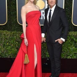 Nicole Kidman y Keith Urban en la alfombra roja de los Globos de Oro 2020