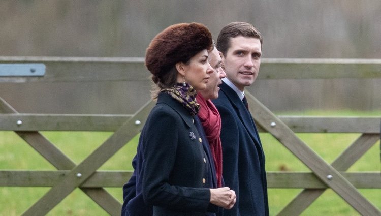 Rose Hanbury en un servicio religioso en Sandringham tras el 38 cumpleaños de Kate Middleton