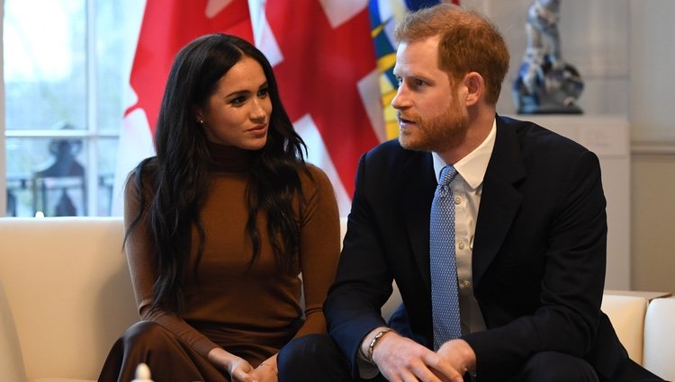 El Príncipe Harry y Meghan Markle en la Casa de Canadá en Londres