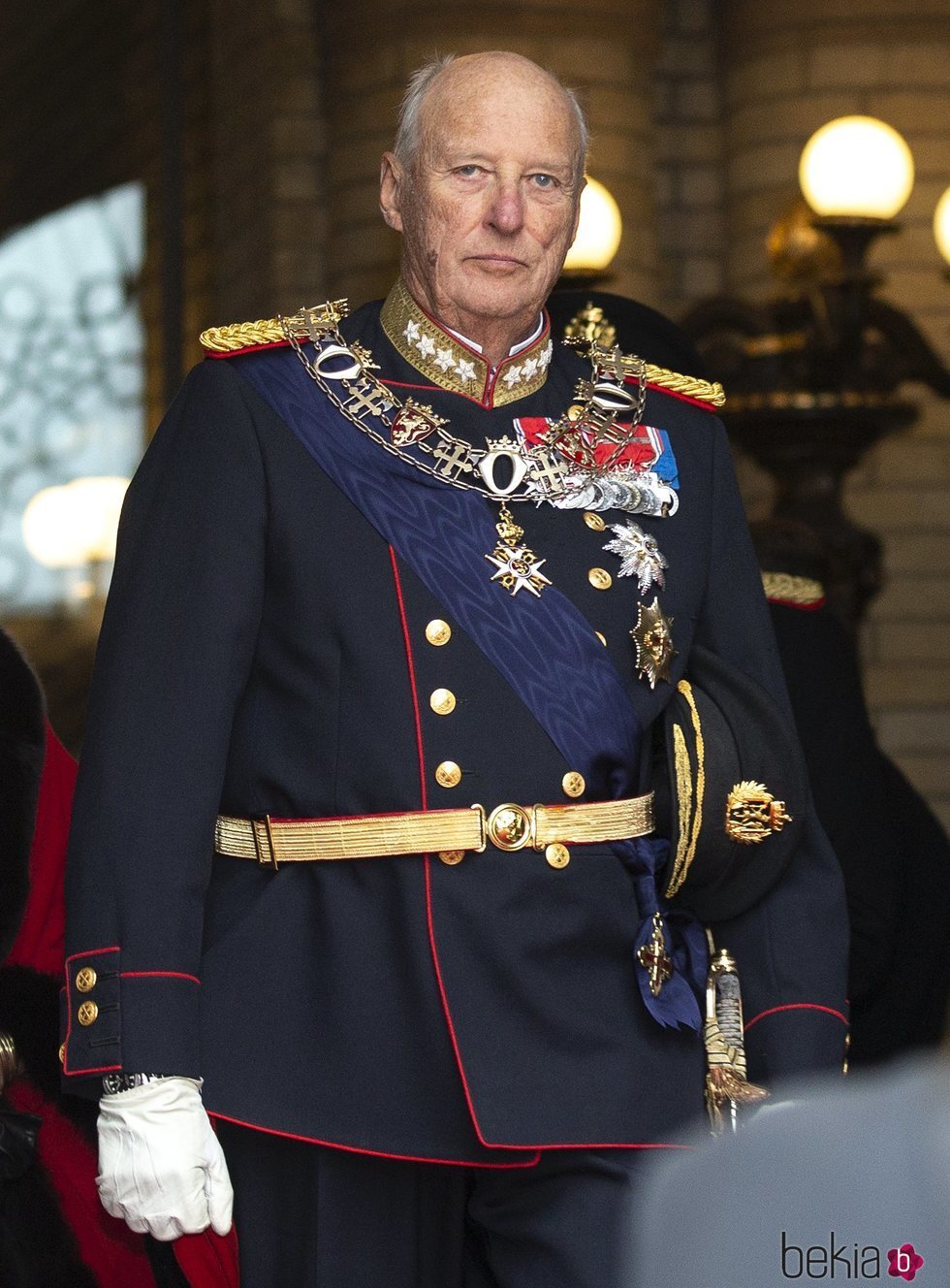 Harald de Noruega en la Apertura del Parlamento Noruego