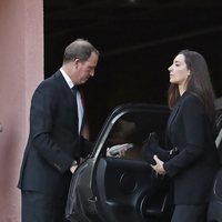 Bruno Gómez-Acebo y Bárbara Cano en la capilla ardiente de la Infanta Pilar