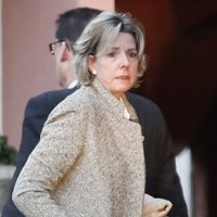 Simoneta Gómez-Acebo en la capilla ardiente de la Infanta Pilar