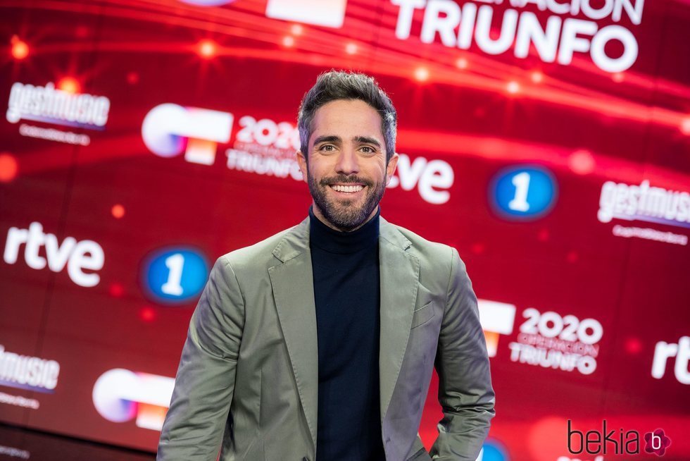 Roberto Leal, muy sonriente en la presentación de 'OT 2020'