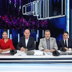 Natalia Jiménez, Javier Llano, Portu y Nina en la gala 0 de 'OT 2020'