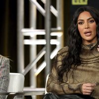 Kim Kardashian hablando en la presentación del documental 'The justice project'