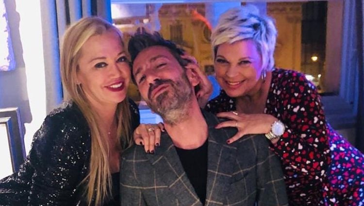 Belén Esteban, David Valldeperas y Terelu Campos en el cumpleaños de Raúl Prieto