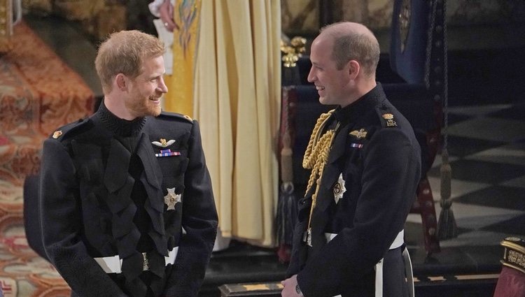 Los Príncipes Guillermo y Harry en la boda del Príncipe Harry y Meghan Markle