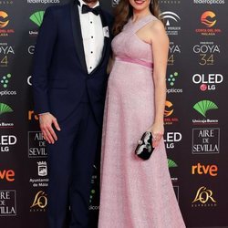 Daniel Muriel y Candela Serrat en la alfombra roja de los Goya 2020