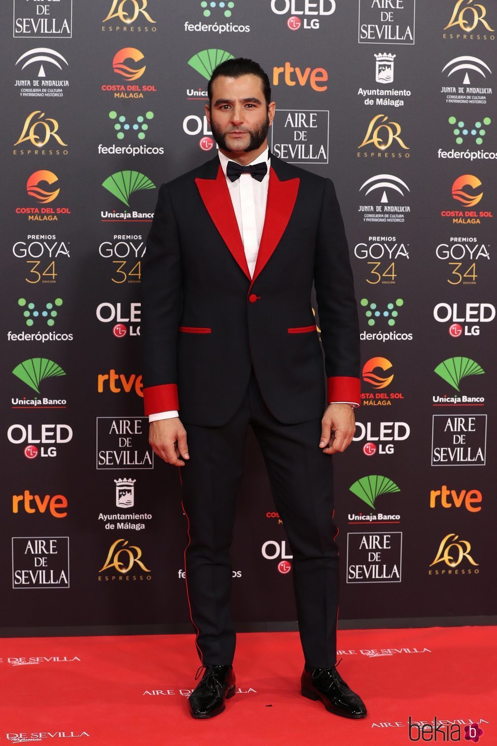 Antonio Velázquez en la alfombra roja de los Goya 2020