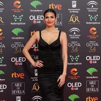 Sara Sálamo en la alfombra roja de los Goya 2020