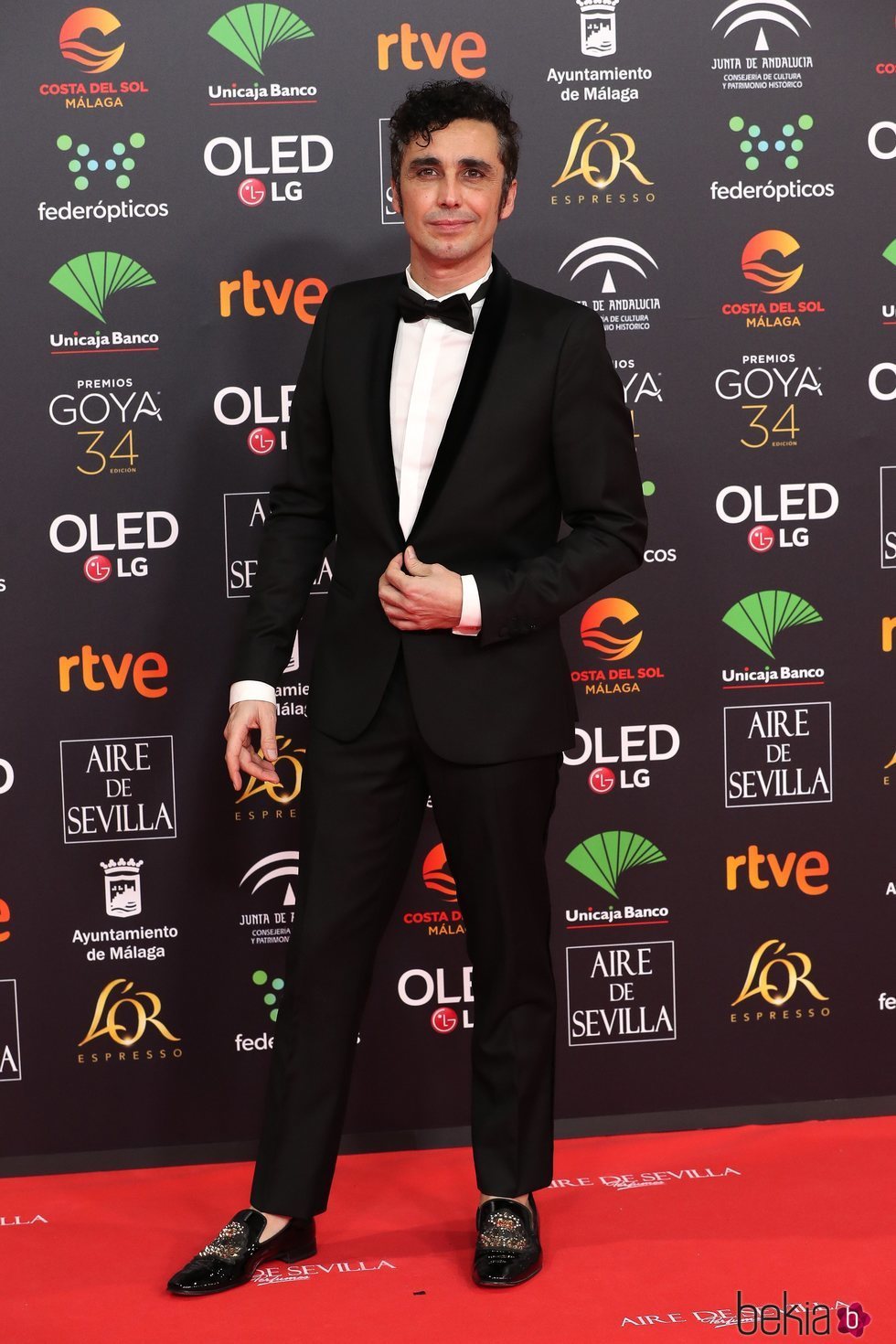 Canco Rodríguez en la alfombra roja de los Goya 2020